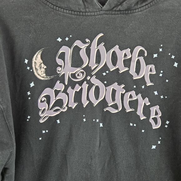 Poebe Bridgers Hoodie Sweatshirt Size X-Large Dragon Castle Moon Stars Black - Picture 4 of 10